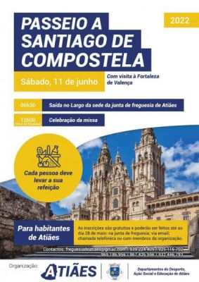 Passeio a Santiago de Compostela em 11 de junho de 2022